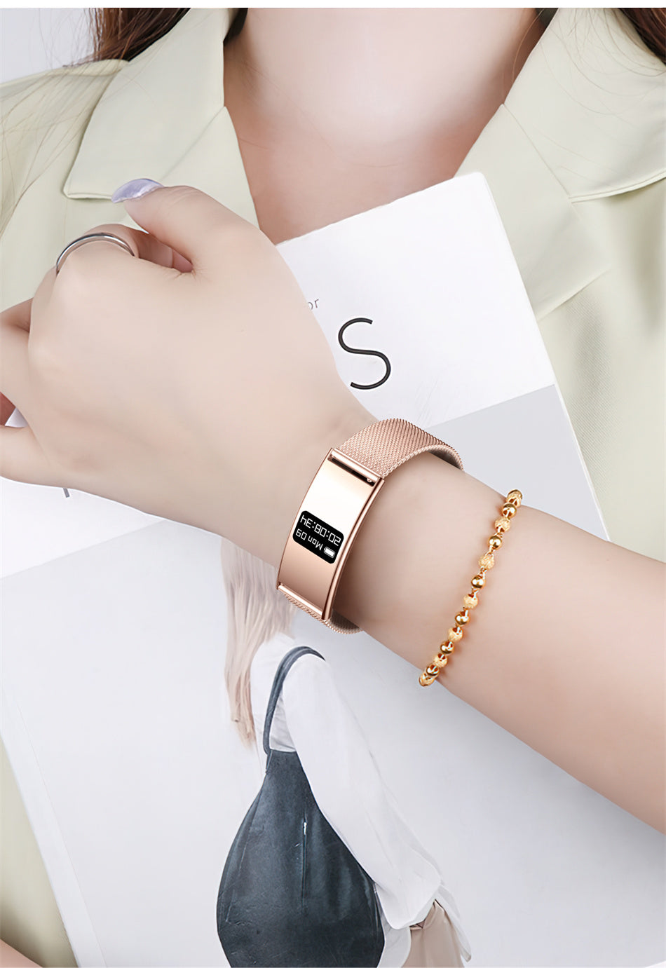 Montre Bracelet Connectée Viva Doré