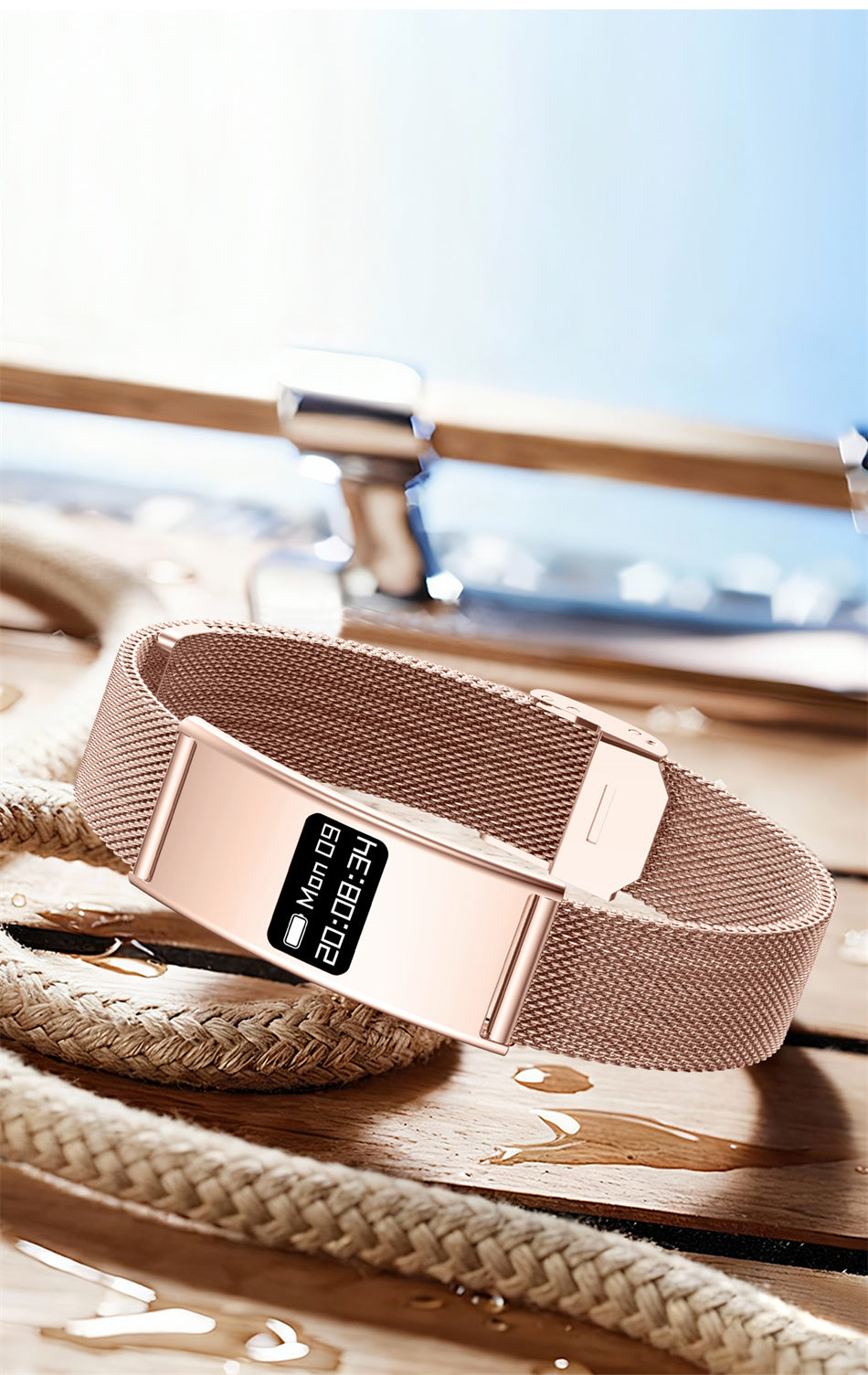Montre Bracelet Connectée Viva Doré