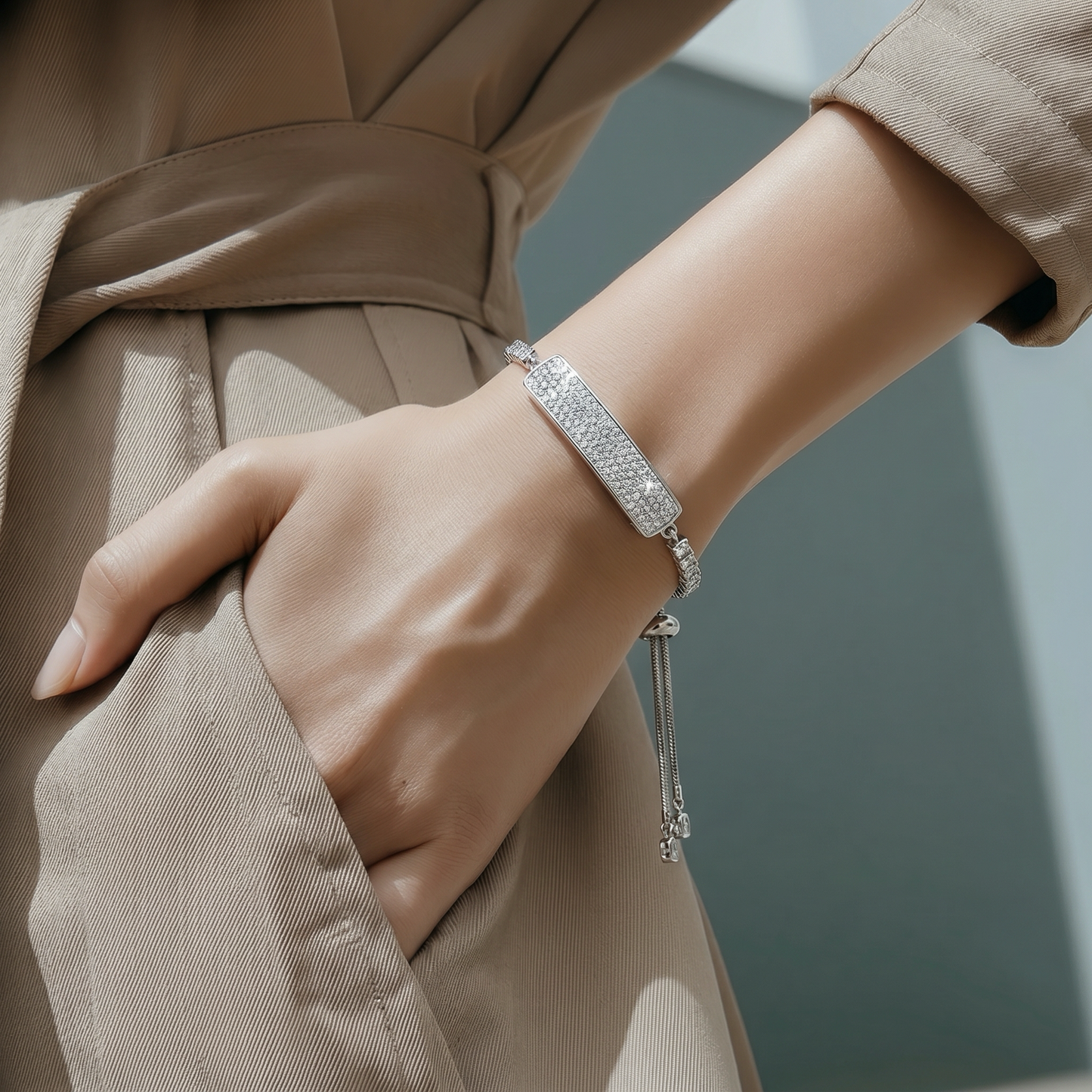 Montre Bracelet Connectée Diams Argent