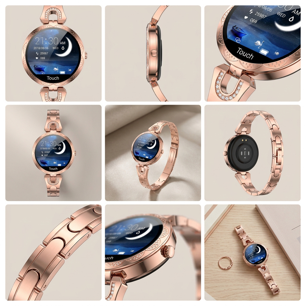 Montre Bracelet Connectée Elya Doré