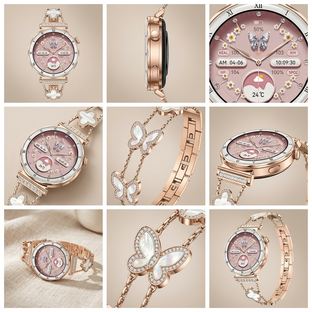 Montre Bracelet Connectée Victoria Acier Rosé