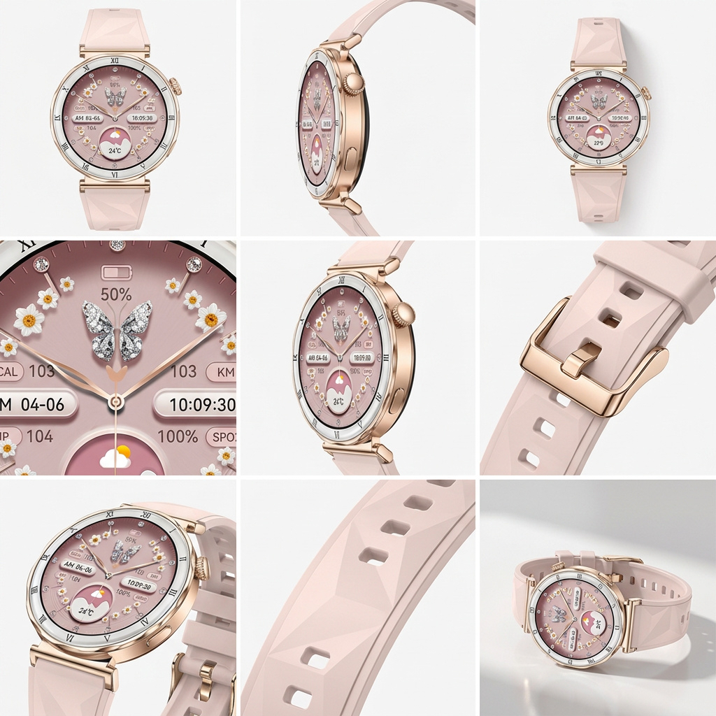 Montre Bracelet Connectée Victoria Rose & Rose doré
