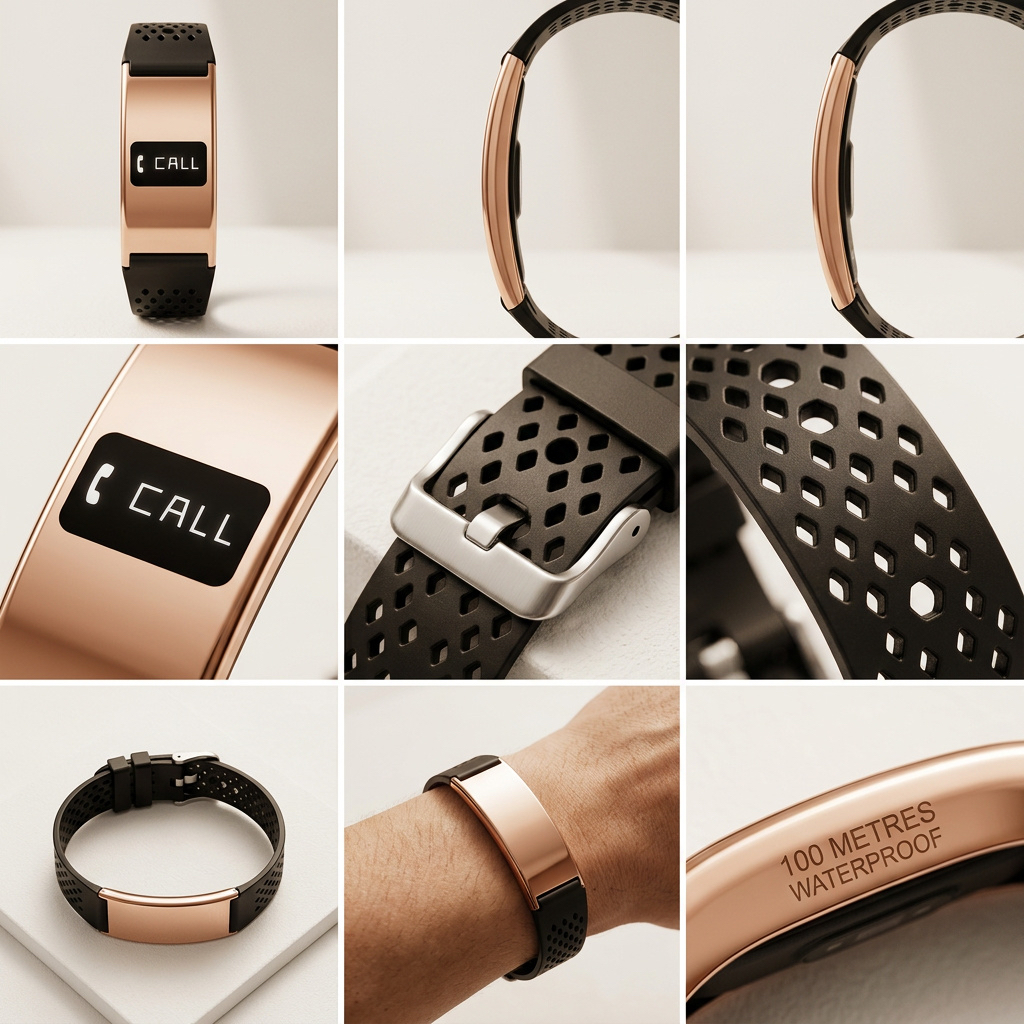 Montre Bracelet Connectée Viva Noir SC Doré