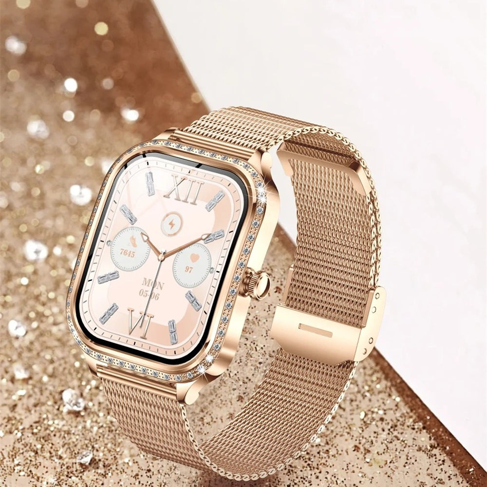 Ligne Cristalie dorée, bracelet maillé