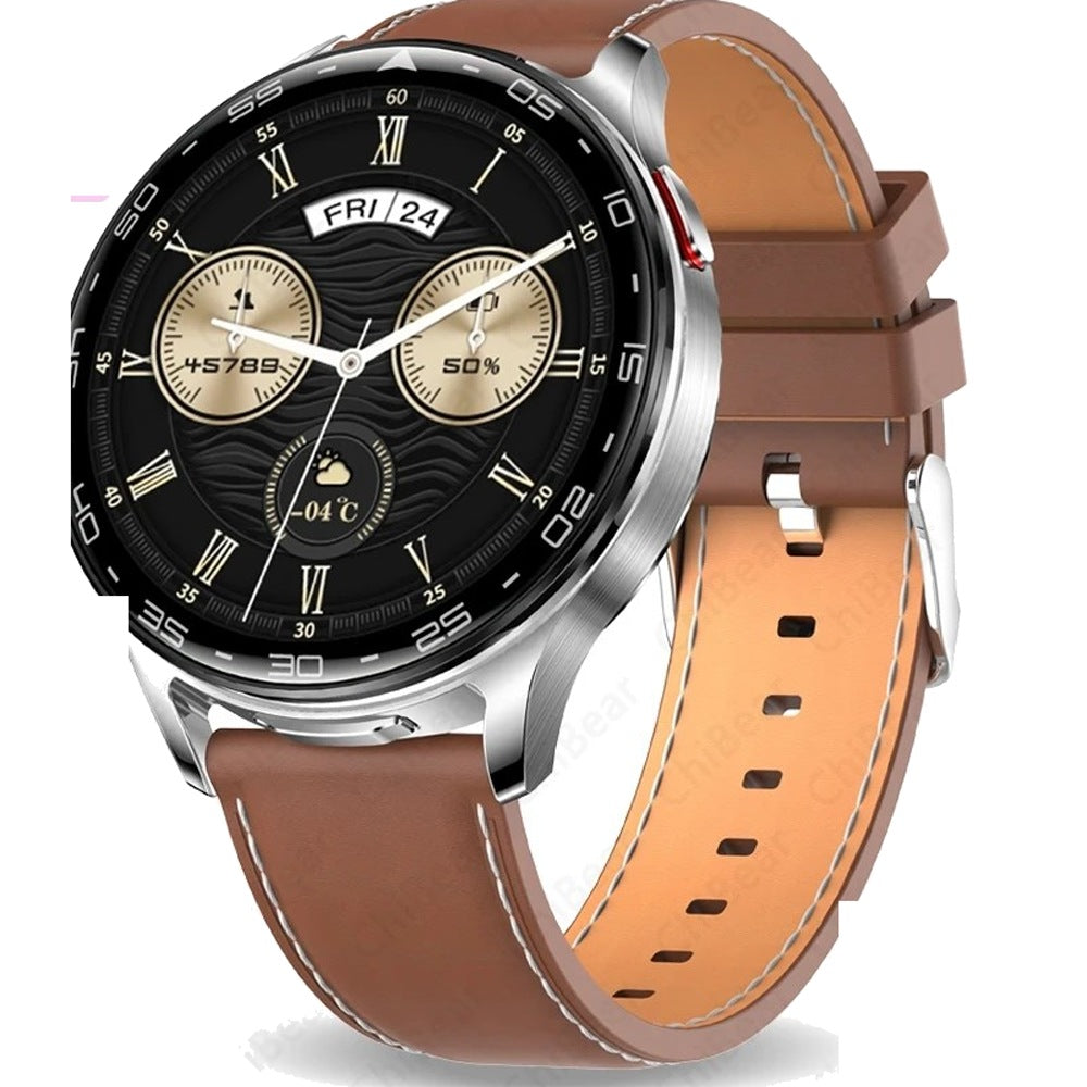 Duo Signature – Argent bracelet cuir marron