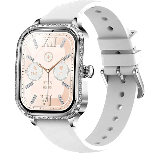 Ligne Cristalie – Blanc bracelet silicone
