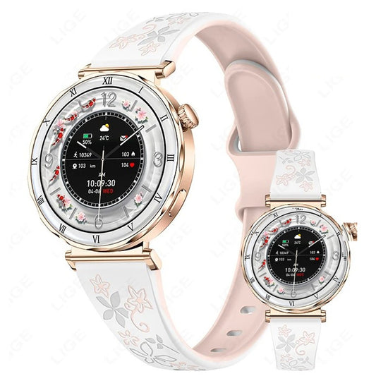 Ligne Vendôme – Doré bracelet fleuri blanc et rose