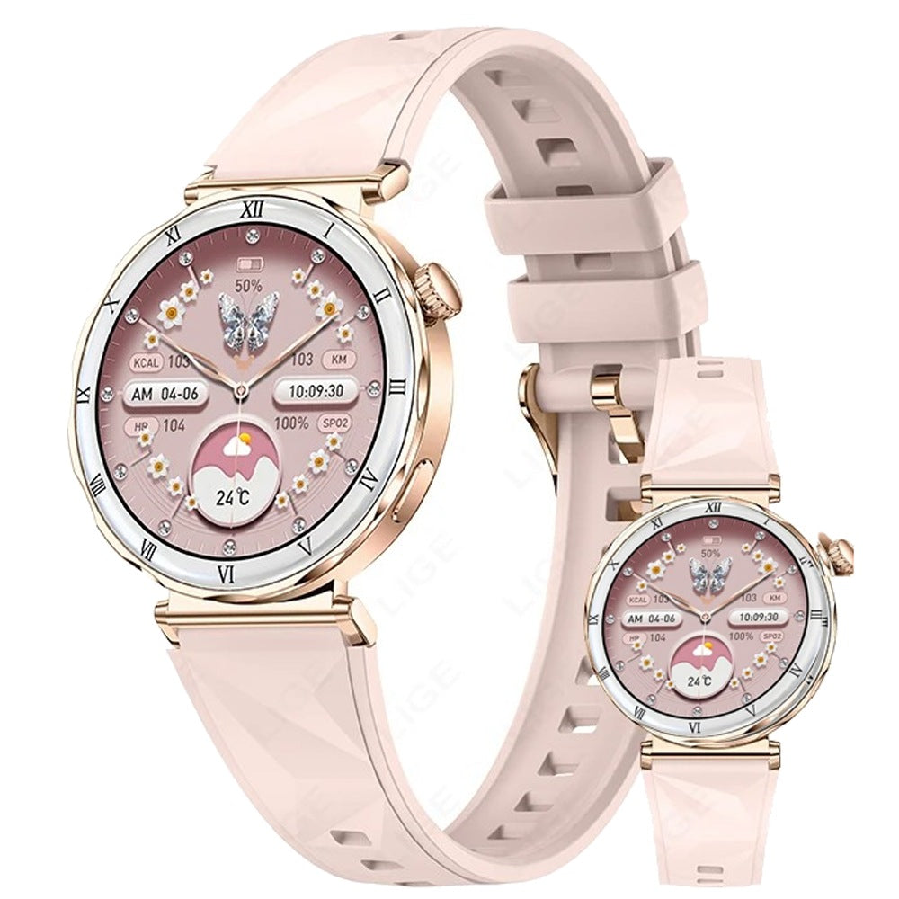 Ligne Vendôme – Doré bracelet silicone rose